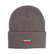 Levi's Antracitgrå Ribbstickad Beanie Gray, Herr