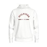 Tommy Hilfiger Herr Hoodie White, Herr