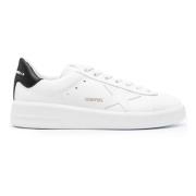 Golden Goose Vita Läder Sneakers Stötdämpande Sula 3D Logo White, Herr