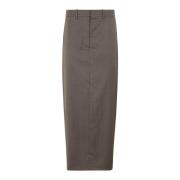 Helmut Lang Maxi Kjol med Dragkedja Brown, Dam