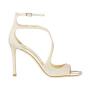 Jimmy Choo Platinum Ice Sandaler Beige, Dam