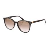 Longchamp Oval Acetat Solglasögon med UV-skydd Black, Dam