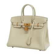 Hermès Vintage Pre-owned Laeder handvskor Beige, Dam