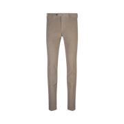 PT Torino Brun Slim Fit Tricotine Byxor Brown, Herr