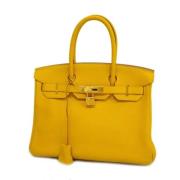 Hermès Vintage Pre-owned Laeder handvskor Yellow, Dam