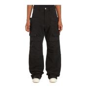 Rick Owens Cargo Black Byxor Black, Herr