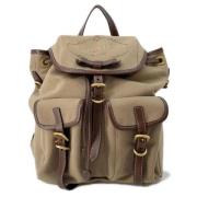 Prada Vintage Pre-owned Canvas axelremsvskor Beige, Dam