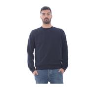 Woolrich Mäns Crewneck Sweatshirt Blue, Herr