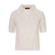 Fabiana Filippi Paljettdekorerad Stickad Polotopp Beige, Dam