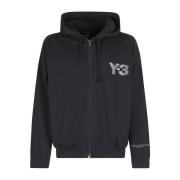 Y-3 Logo Zip Hoodie Black, Herr