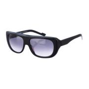 Courrèges Oval Svart Acetat Solglasögon Black, Dam