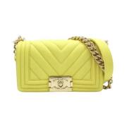 Chanel Vintage Pre-owned Laeder chanel-vskor Yellow, Dam