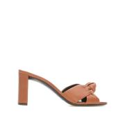 Saint Laurent Stiliga Mules med Unik Design Brown, Dam