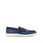 Santoni Klassiska Läderloafers Blue, Herr