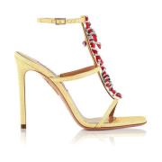 Aquazzura Stiliga Sommar Sandaler Beige, Dam