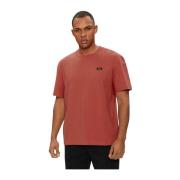 Calvin Klein Röd Logo Patchad Bomull T-shirt Brown, Herr