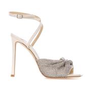 Jimmy Choo Kristallprydda Sandaler Beige, Dam