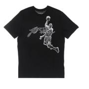 Jordan Crew Neck T-shirt Svart/Vit Print Black, Herr