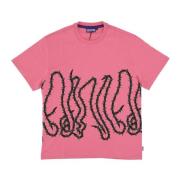 Octopus Rosa Thorns Tee Herr T-shirt Pink, Herr