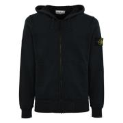 Stone Island Blå Zip Hoodie Tröja Blue, Herr