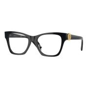 Versace Stiliga Glasögonbågar i Gb Färg Black, Unisex