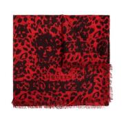 Alexander McQueen Stiliga Scarfs Kollektion Red, Dam