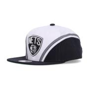 Mitchell & Ness Brooklyn Nets Flat Skärm Snapback Keps White, Herr