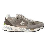 Premiata Vintage stil sneakers med glada detaljer Gray, Herr