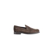 Tod's Brun Mocka Loafers Gummisula Brown, Dam