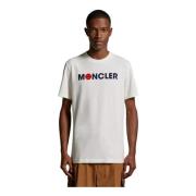 Moncler Tennis Logo T-shirt Vit White, Herr