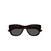 Saint Laurent Fyrkantiga solglasögon i acetat Brown, Unisex