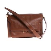 Marni Brun Axelväska Trunk Soft Brown, Dam