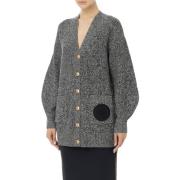 Elisabetta Franchi Svart Cardigan Set för Kvinnor Gray, Dam