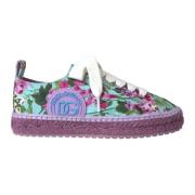 Dolce & Gabbana Blommig Canvas Espadrilles Sneakers Multicolor, Dam