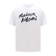 Maison Kitsuné Avslappnad Bomull T-shirt White, Herr