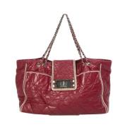 Chanel Vintage Pre-owned Laeder chanel-vskor Red, Dam