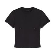 Mugler Svart Pierced Baby T-shirt Black, Dam