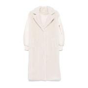 Liu Jo Beige Faux-Fur Kappa med Krage White, Dam