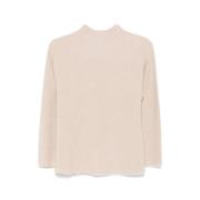 Le Tricot Perugia Räfflad Ulltröja Beige, Dam