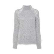 Ermanno Scervino Grå Marl-Strikkad Cashmere Tröja Gray, Dam