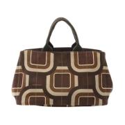 Prada Vintage Pre-owned Canvas prada-vskor Brown, Dam