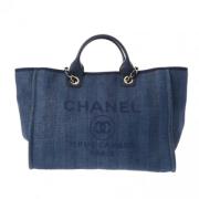 Chanel Vintage Pre-owned Raffia chanel-vskor Blue, Dam