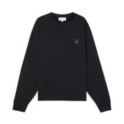 Maison Kitsuné Stilren Sweatshirt för Män Black, Herr