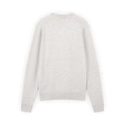 Maison Kitsuné Stilren Stickad Topp Gray, Herr