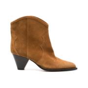 Isabel Marant Wildlederstiefel med 60mm Tapered Klack Brown, Dam