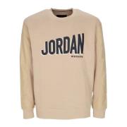 Jordan Grafisk Fleece Crewneck Sweatshirt Öken/svart Beige, Herr