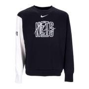 Nike Brooklyn Nets Crewneck Sweatshirt Black, Herr