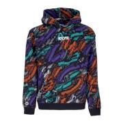 Octopus Deco Hoodie Multicolor Multicolor, Herr