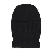 Alpha Industries Svart Stickad Balaclava Etikett Broderad Kant Black, ...