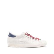 Golden Goose Blå och Silverlaminerade Superstar Sneakers White, Dam